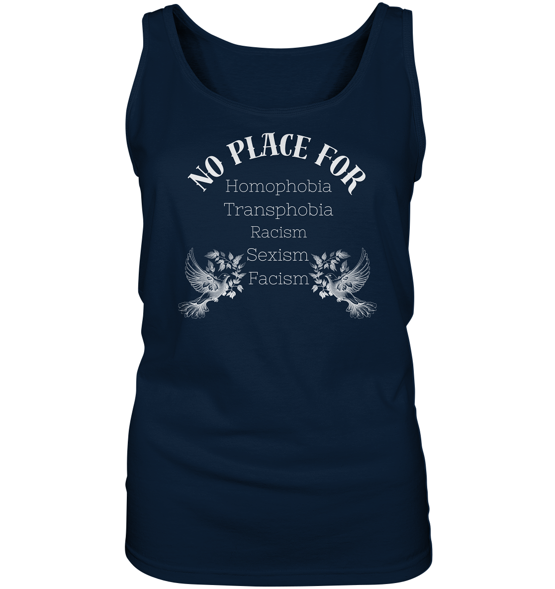 No Place For (weiße Schrift) “Frauen” Tank-Top