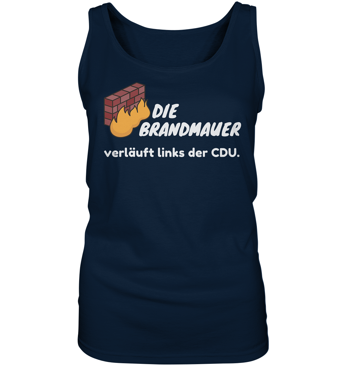 Brandmauer (weiße Schrift) “Frauen” Tank-Top