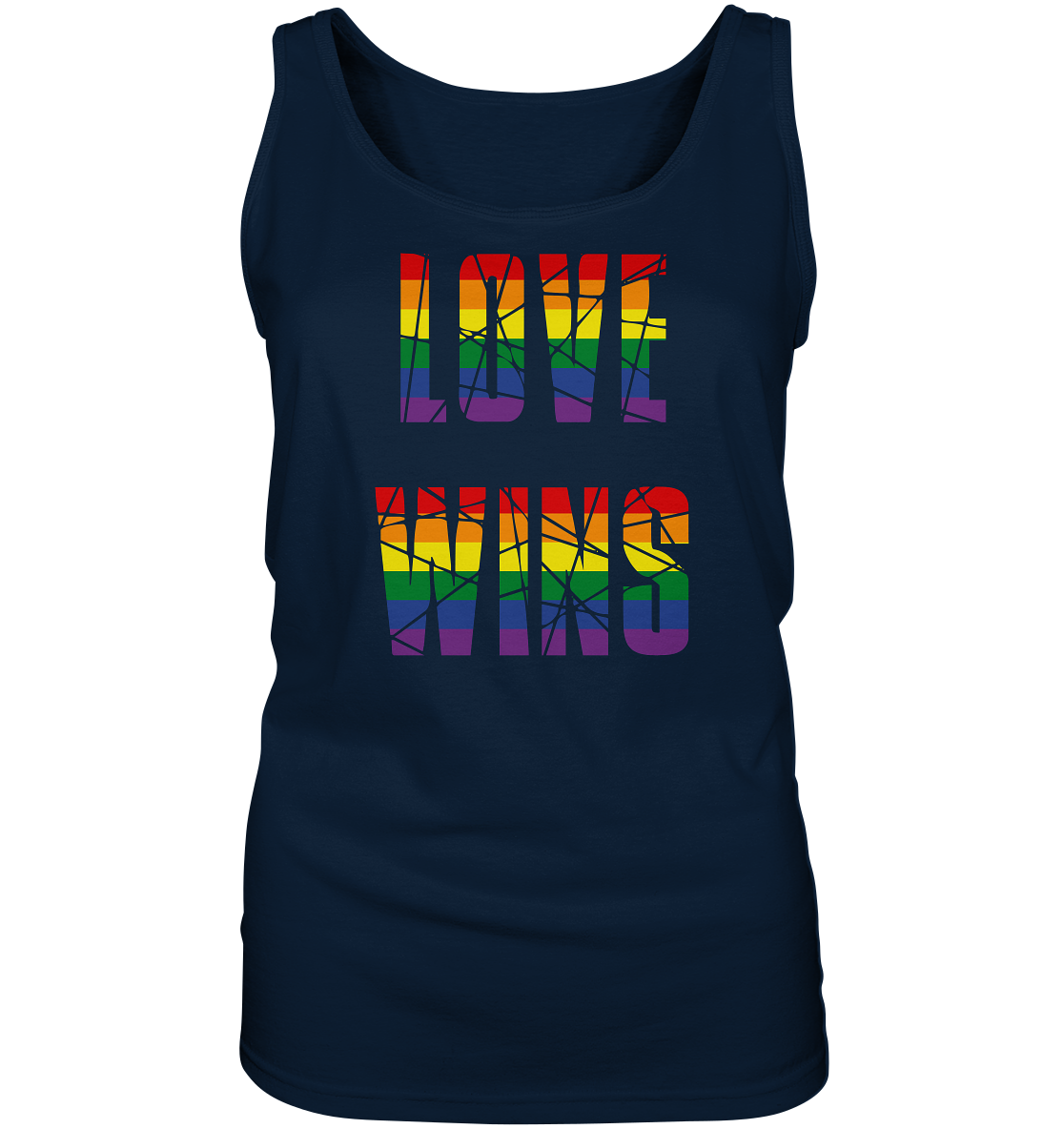 LOVE WINS in Regenbogen-Farben “Frauen” Tank-Top