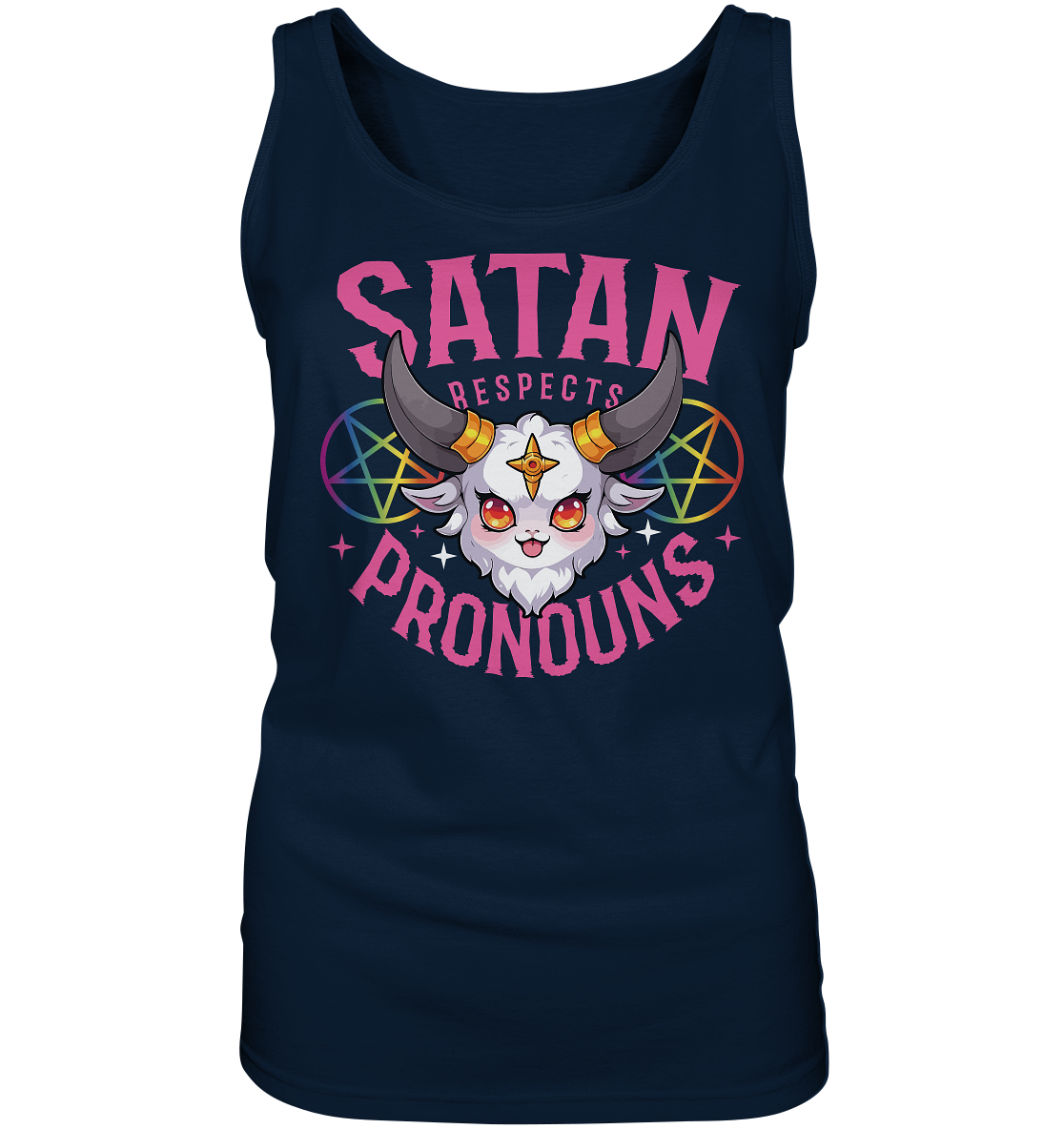 Satan Respects Pronouns  “Frauen” Tank-Top