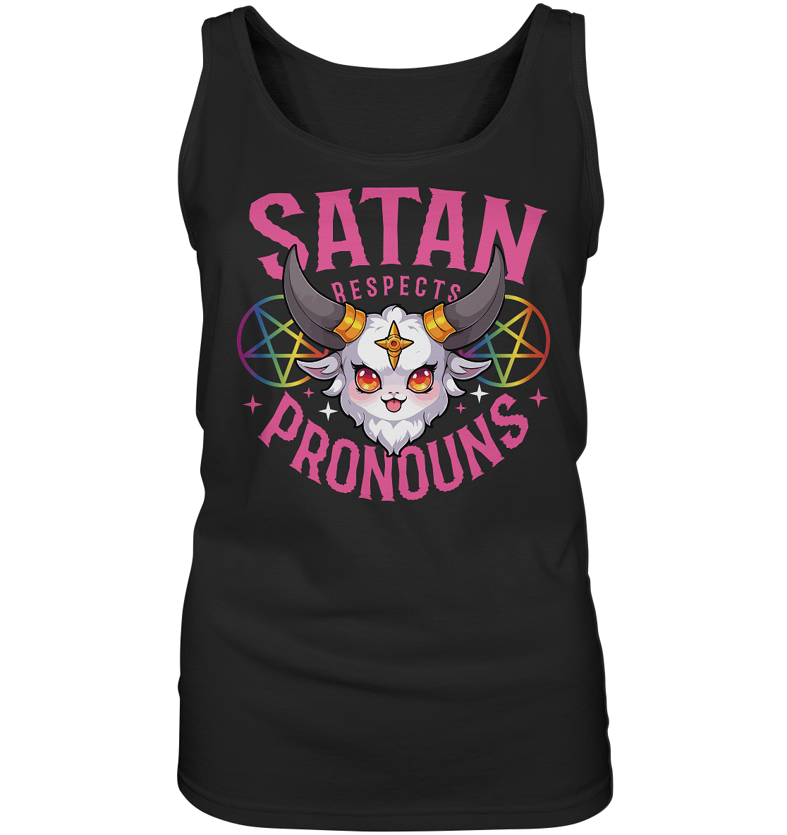 Satan Respects Pronouns  - Ladies Tank-Top