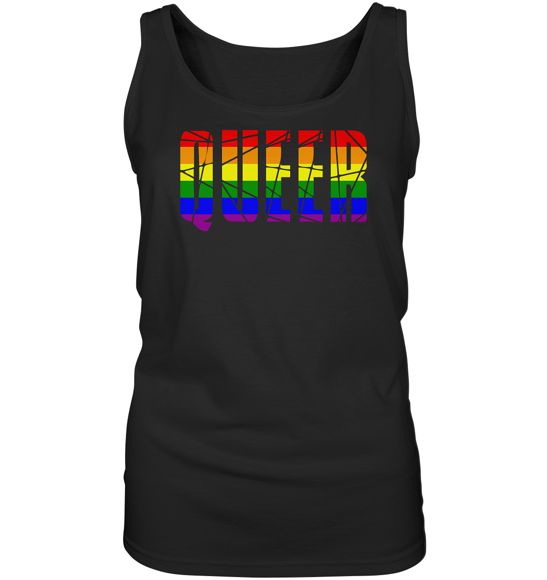 QUEER in Regenbogen-Farben “Frauen” Tank-Top