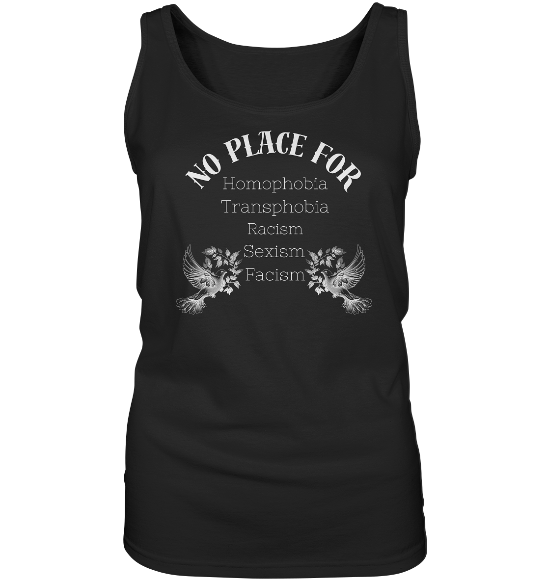 No Place For (weiße Schrift) “Frauen” Tank-Top