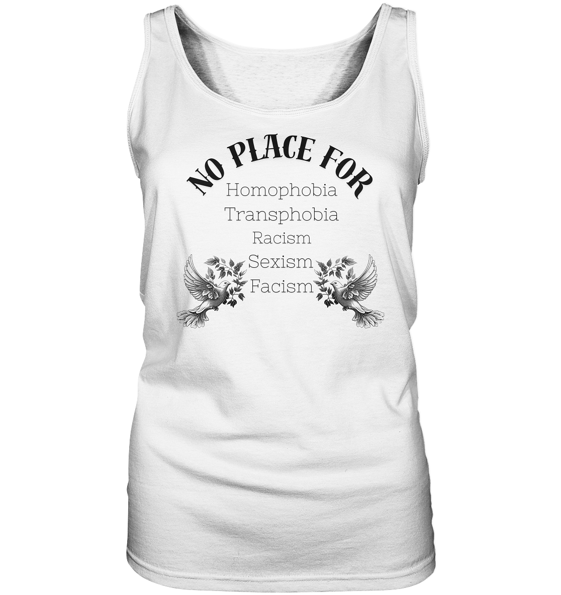 No Place For (schwarze Schrift) “Frauen” Tank-Top