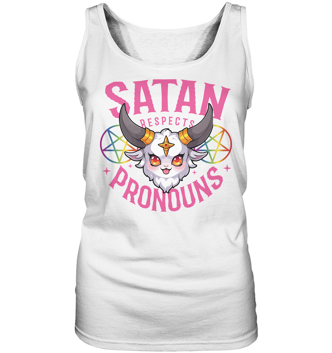 Satan Respects Pronouns  - Ladies Tank-Top