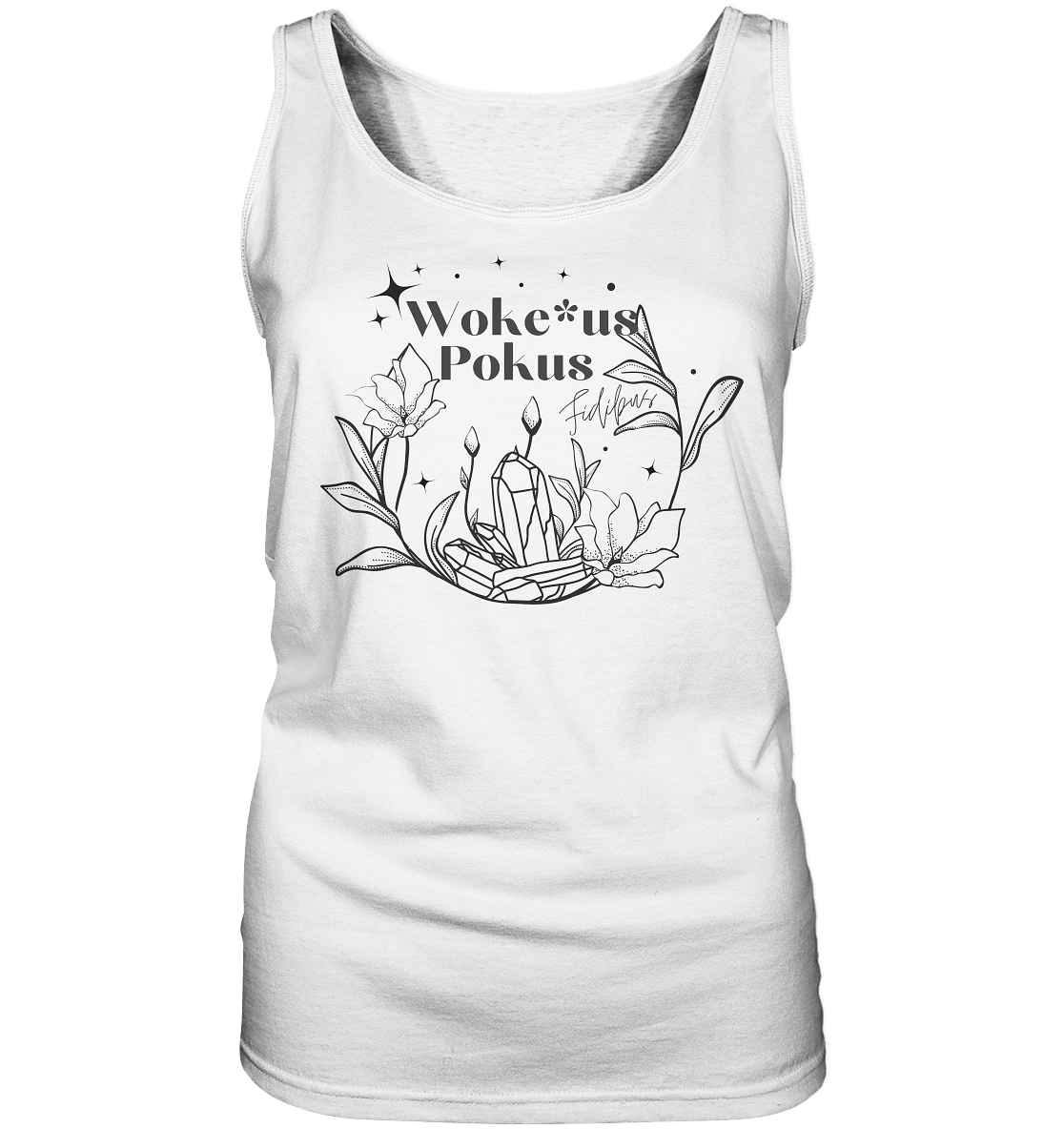 Woke*us Pokus (schwarze Schrift) “Frauen” Tank-Top