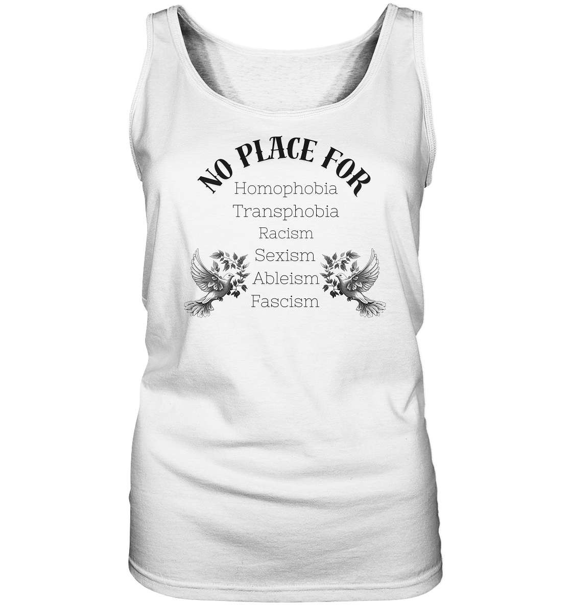 No Place For (schwarze Schrift) - “Frauen” Tank-Top