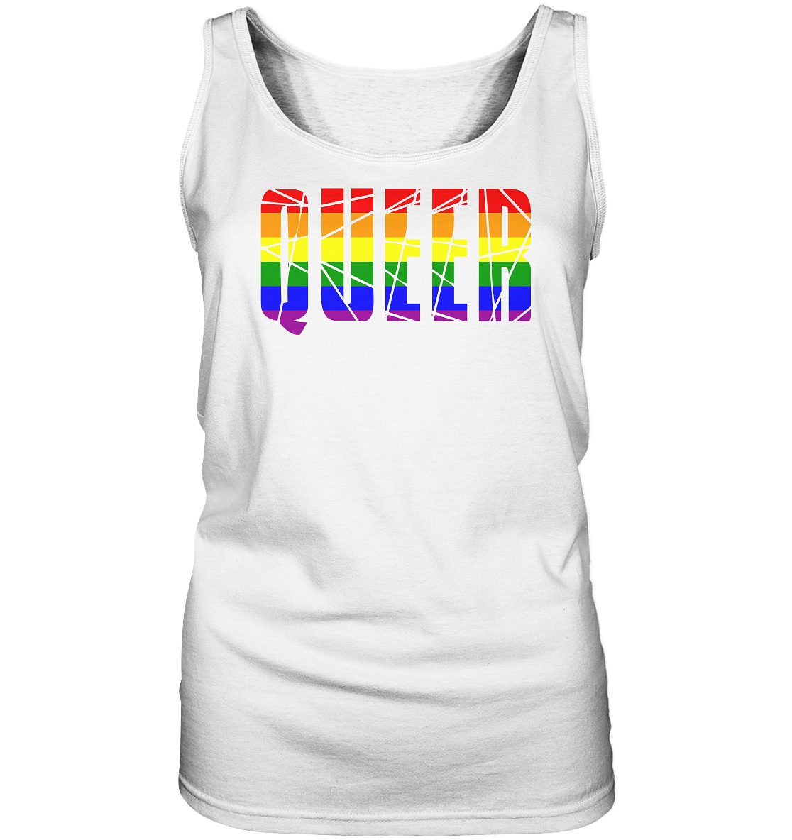 QUEER in Regenbogen-Farben “Frauen” Tank-Top