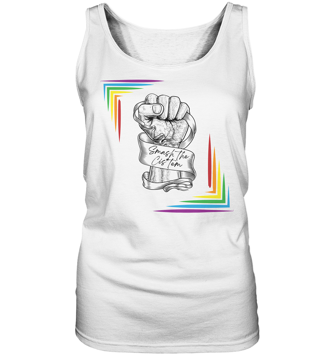 Smash The Cistem (schwarze Schrift) “Frauen” Tank-Top