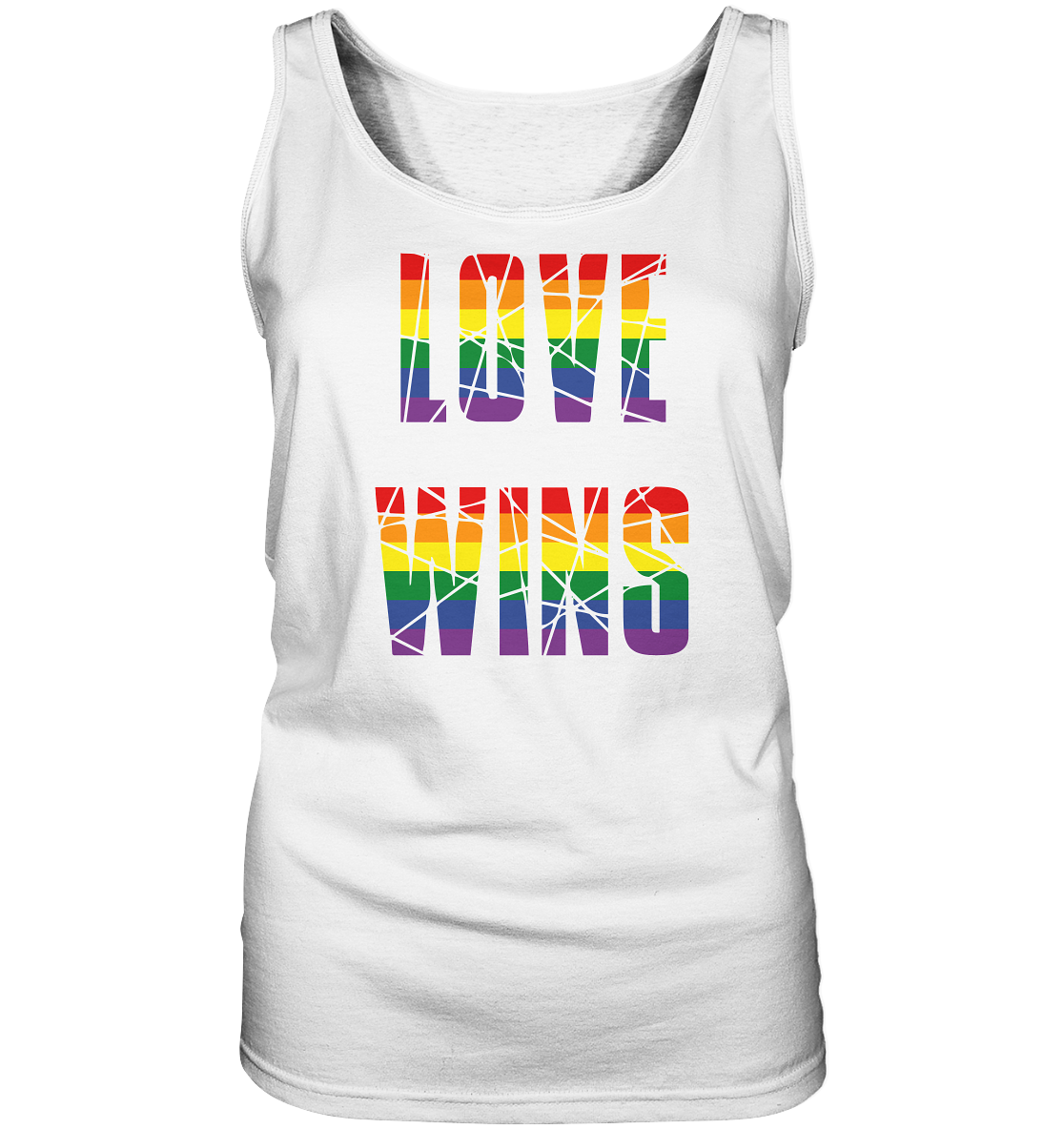 LOVE WINS in Regenbogen-Farben “Frauen” Tank-Top