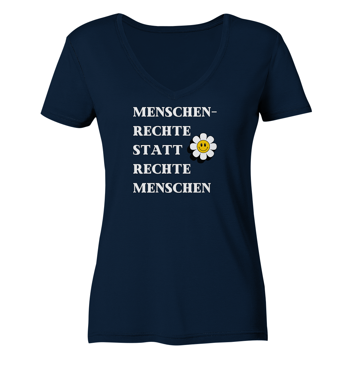 Menschenrechte statt rechte Menschen - Ladies V-Neck Shirt