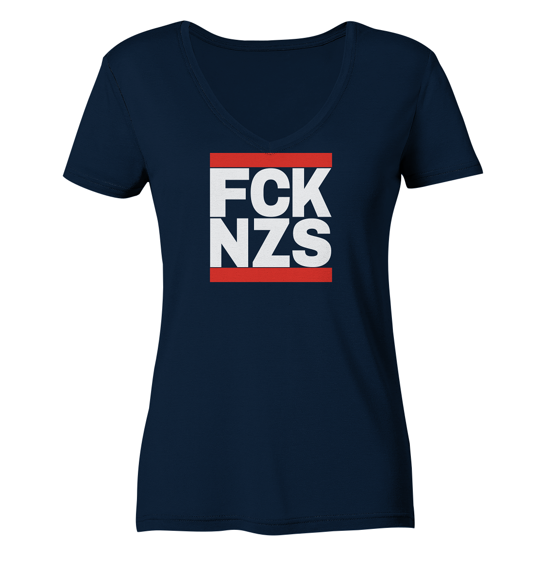 FCK NZS (weiße Schrift) - "Frauen" V-Neck Shirt