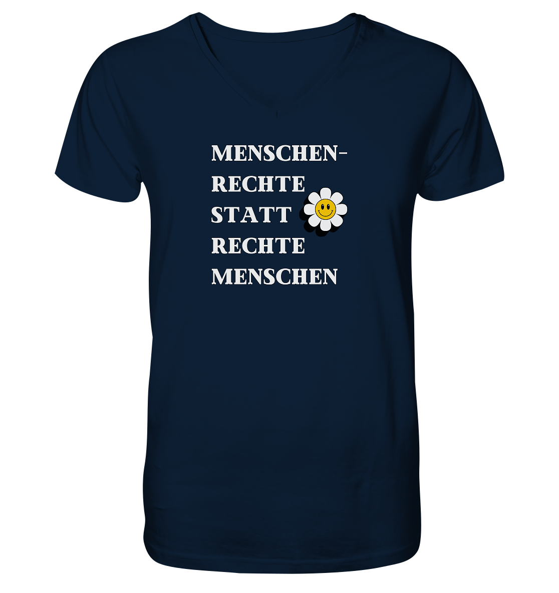 Menschenrechte statt rechte Menschen - Mens Organic V-Neck Shirt