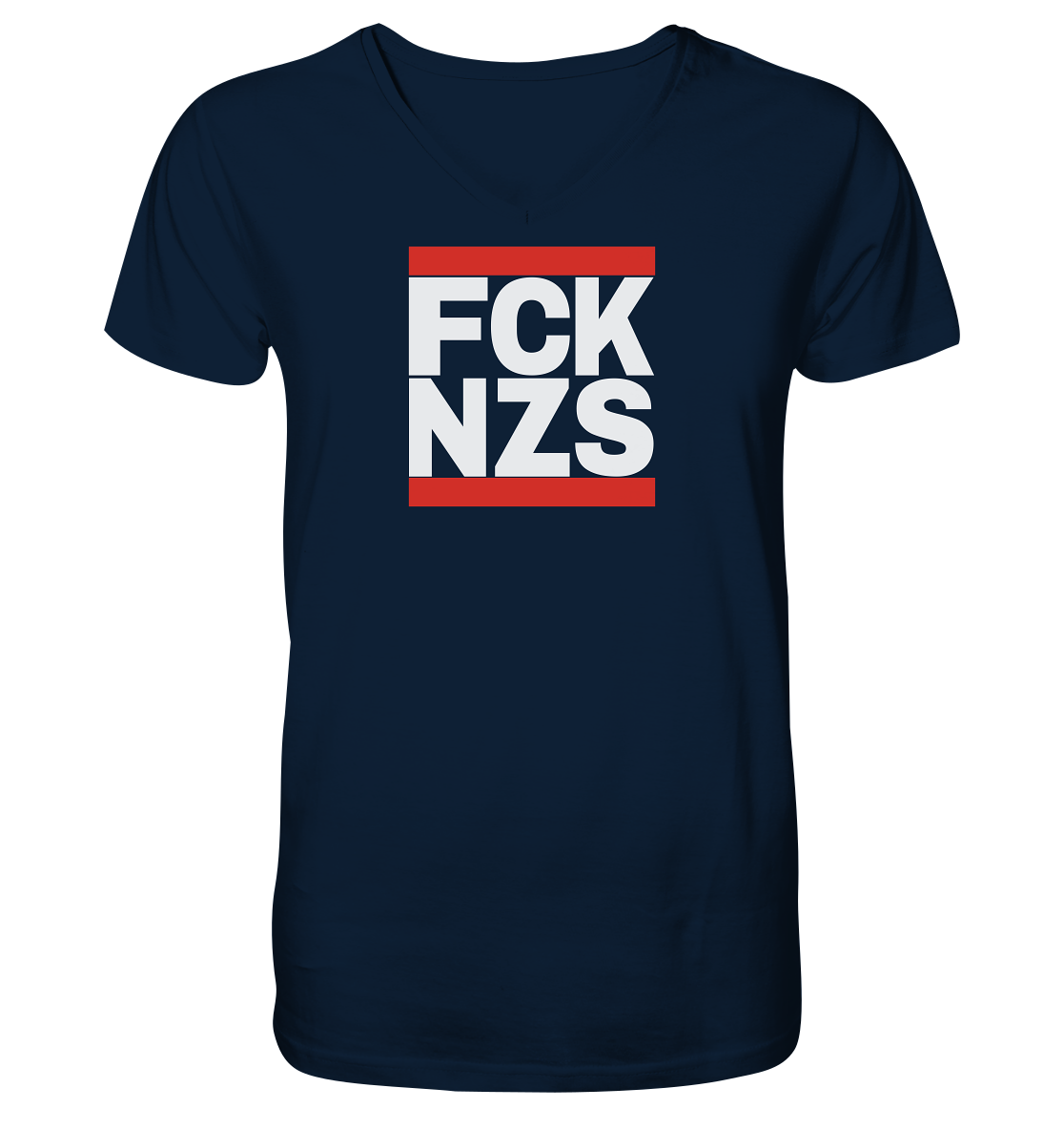 FCK NZS (weiße Schrift) - "Männer" V-Neck Shirt