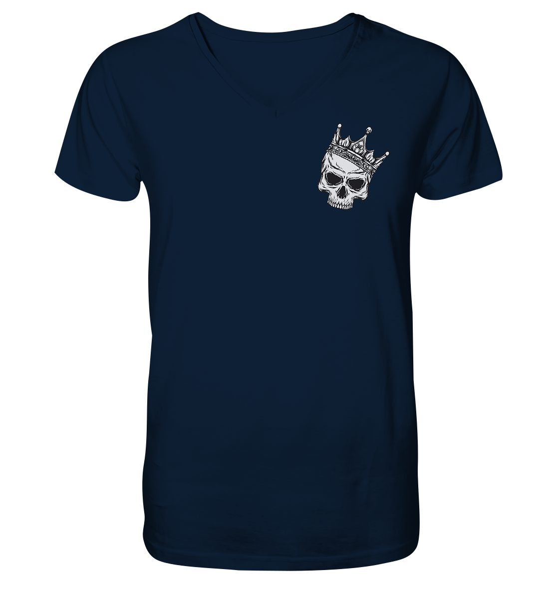 Eat the Rich "Skull Edition" Backprint - Mens Organic V-Neck Shirt