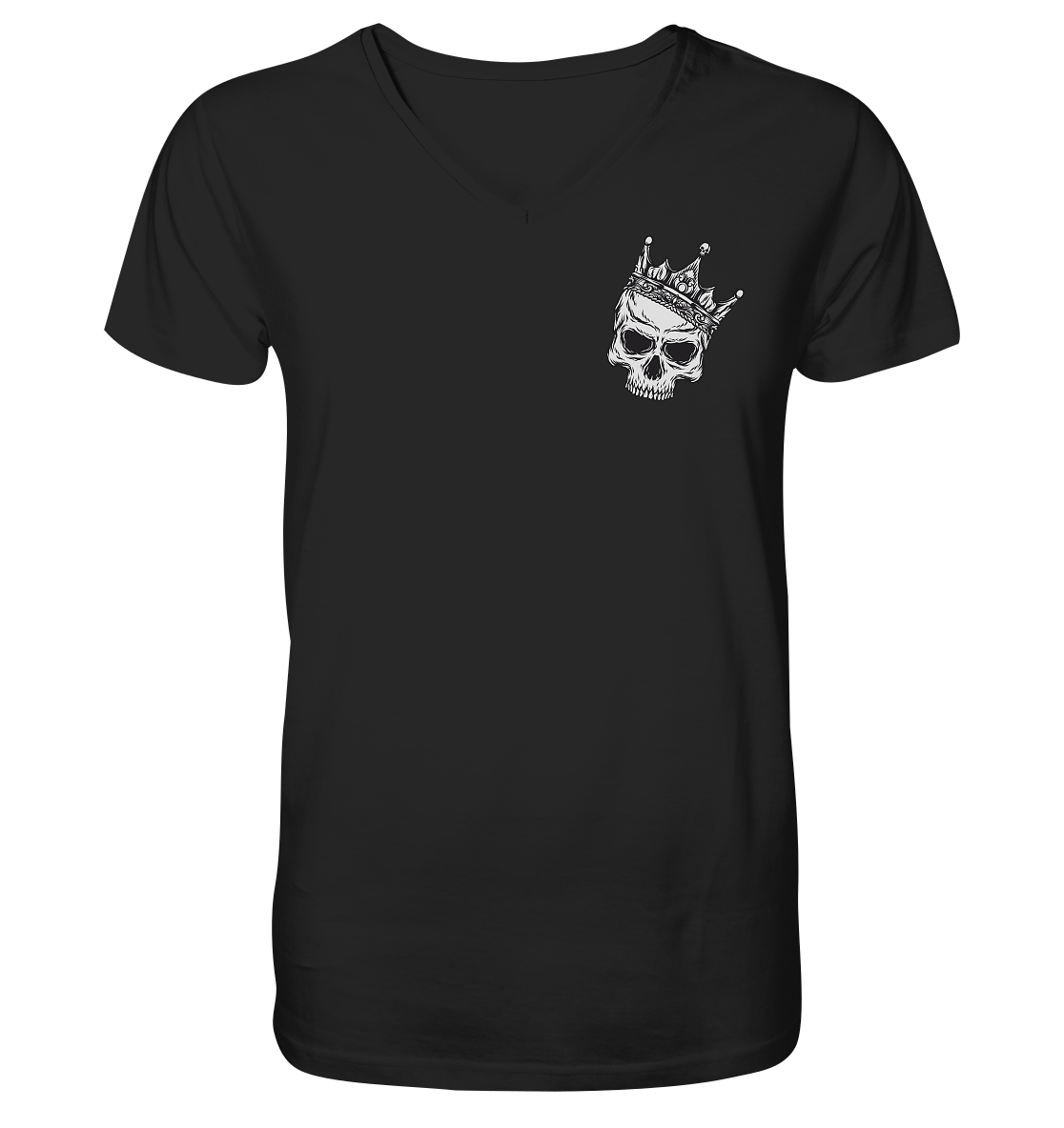 Eat the Rich "Skull Edition" Backprint - Mens Organic V-Neck Shirt