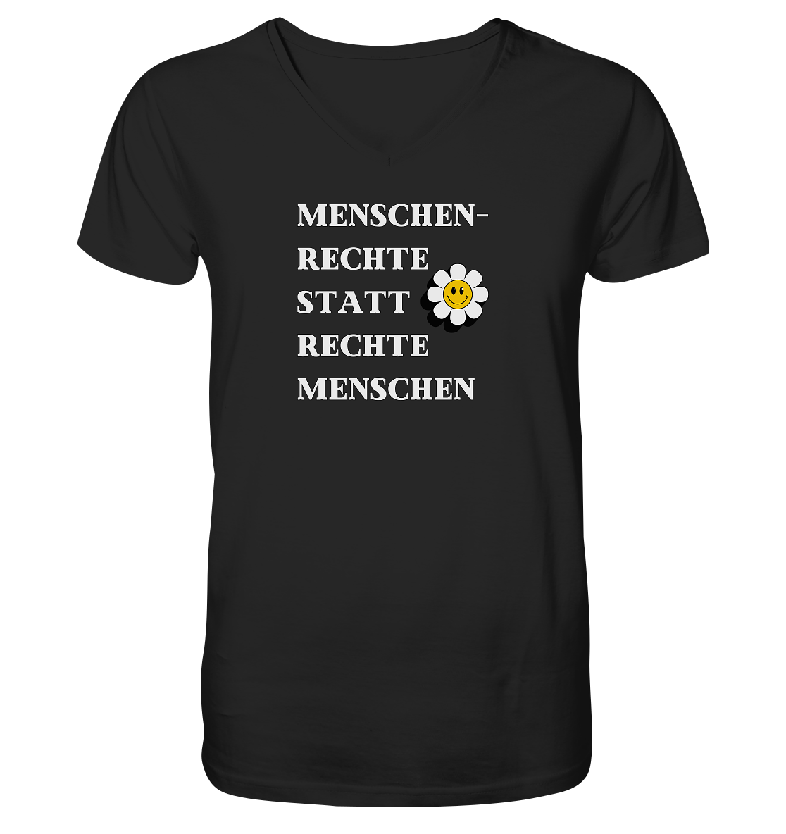 Menschenrechte statt rechte Menschen - Mens Organic V-Neck Shirt