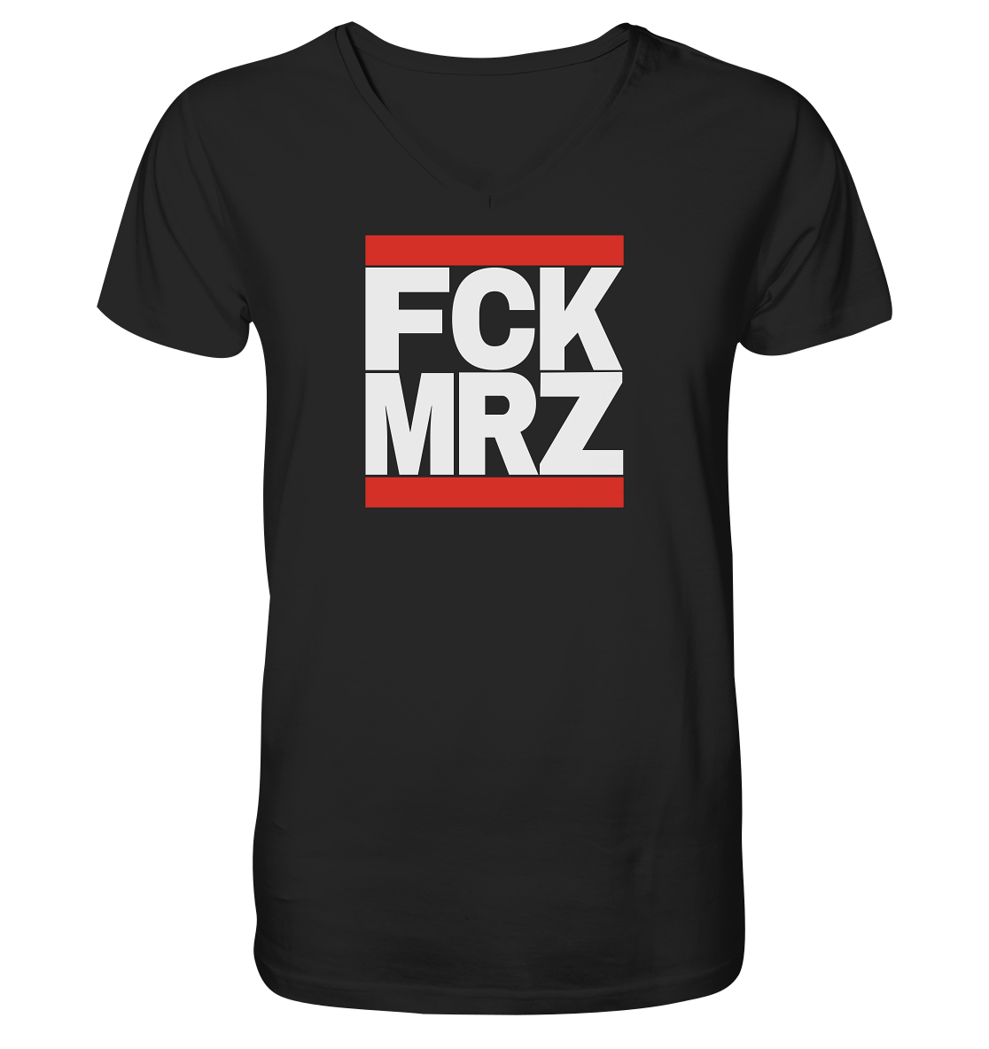 FCK MRZ (weiße Schrift) - "Männer" V-Neck Shirt