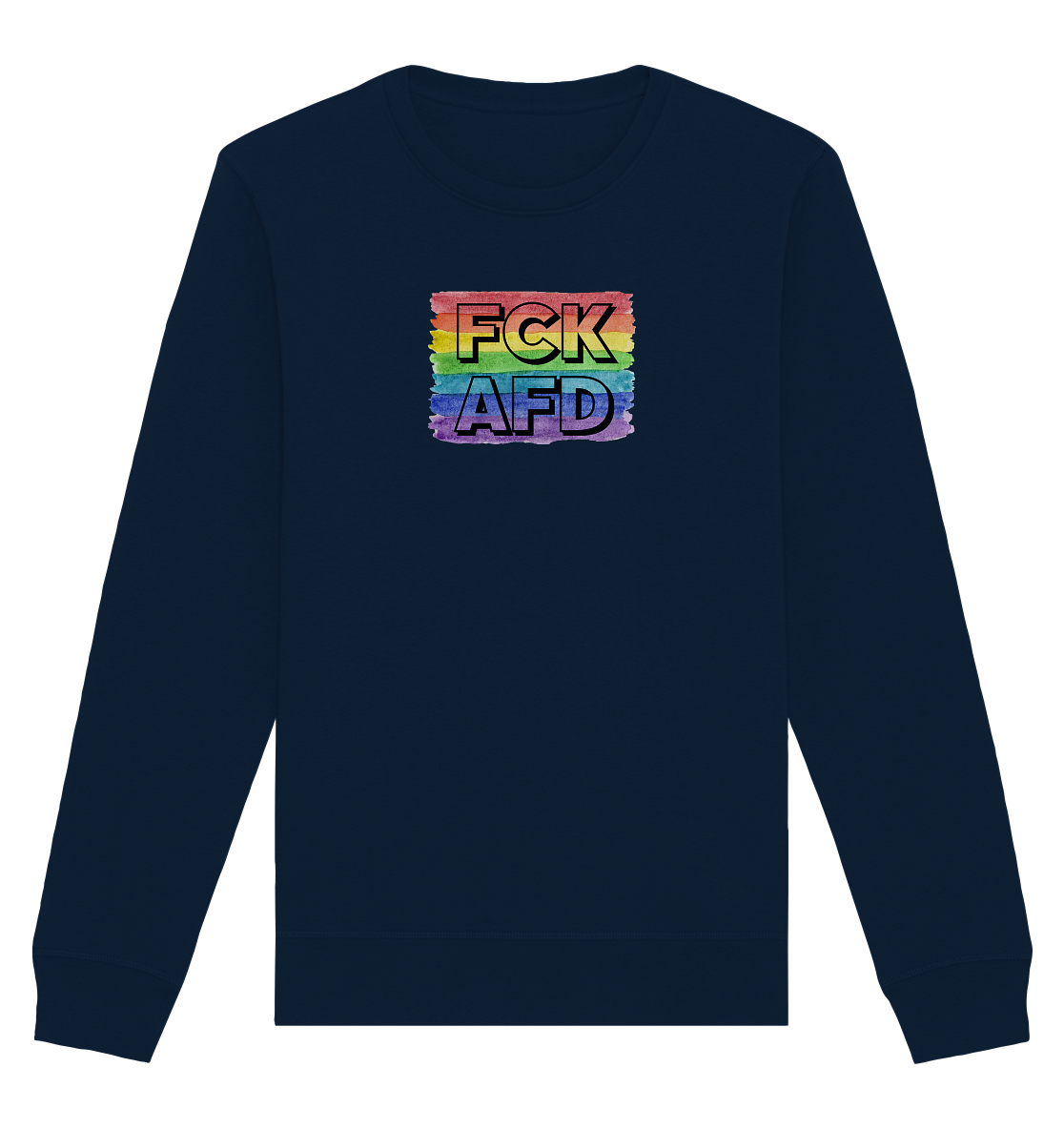 FCK AFD "Rainbow Resistance Edition" - Organic Basic Unisex Sweatshirt