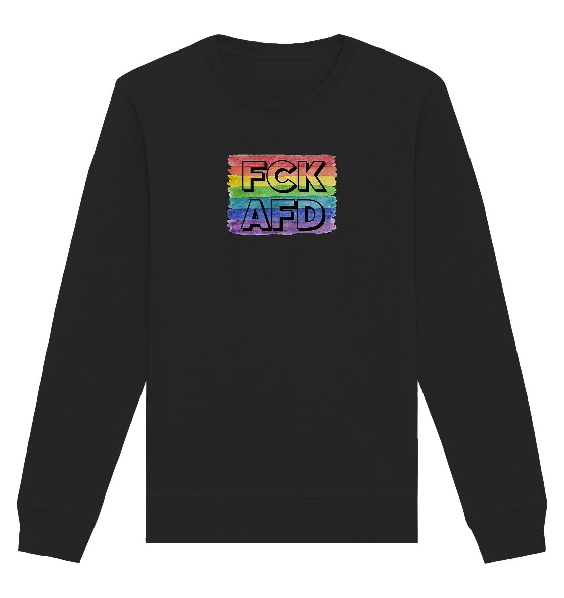 FCK AFD "Rainbow Resistance Edition" - Organic Basic Unisex Sweatshirt