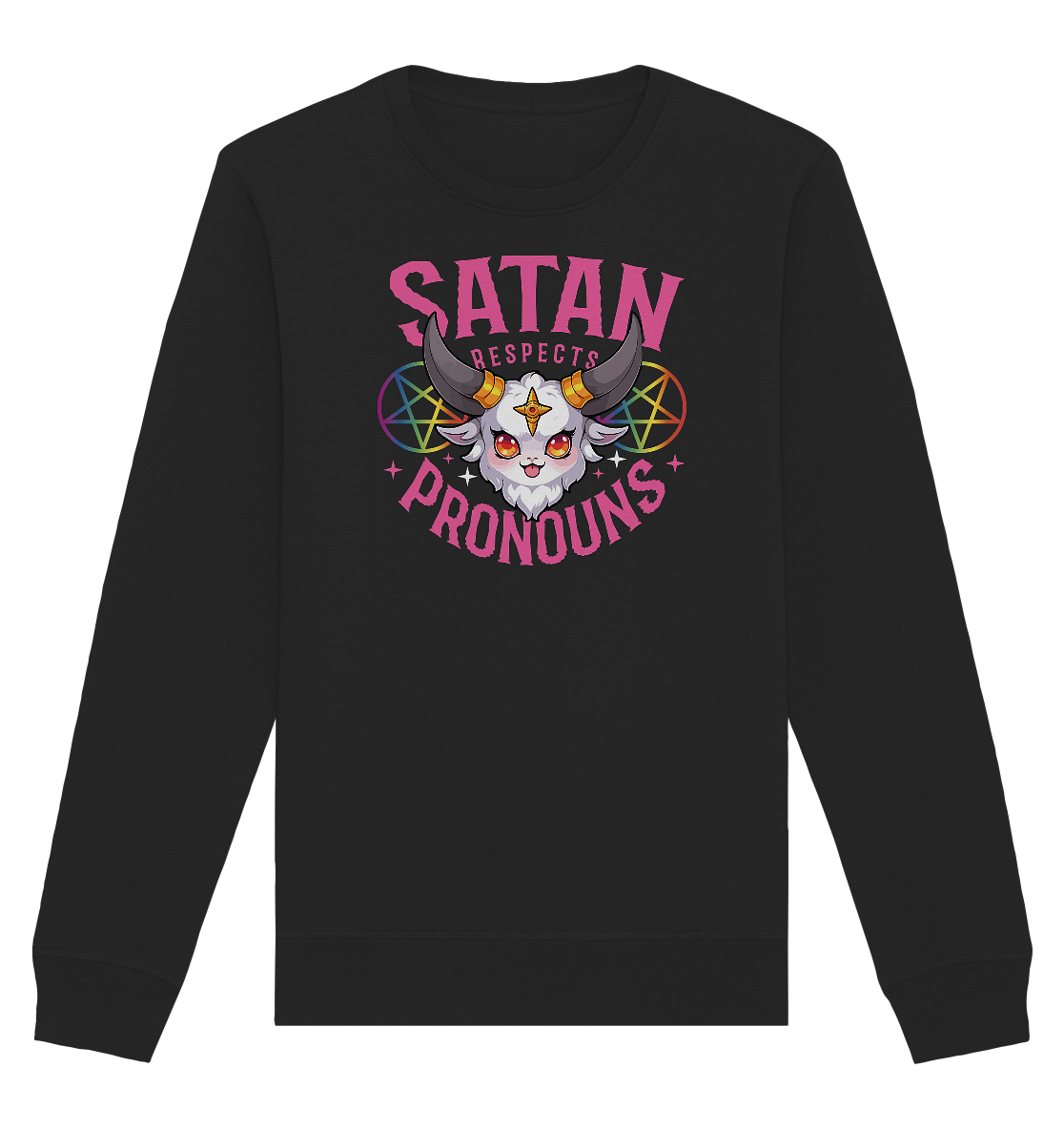 Satan Respects Pronouns - Organic Basic Unisex Sweatshirt