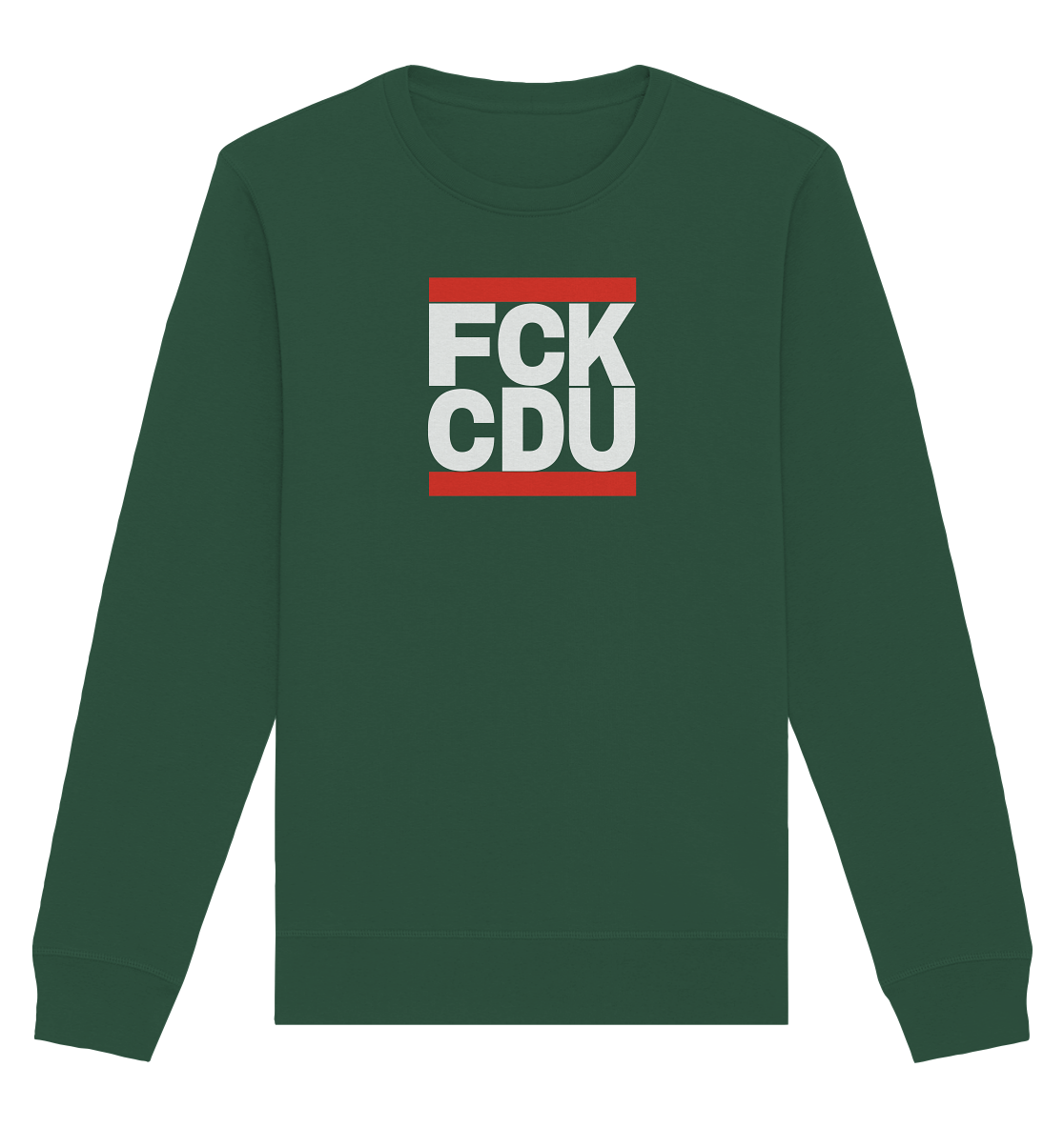 FCK CDU (weiße Schrift) - Organic Basic Unisex Sweatshirt