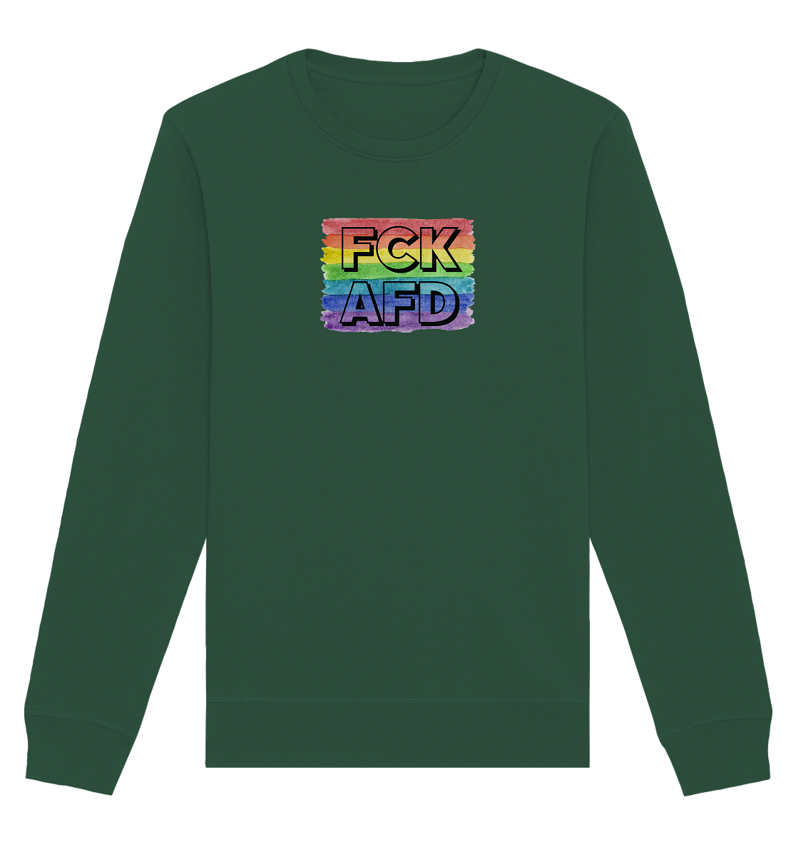 FCK AFD "Rainbow Resistance Edition" - Organic Basic Unisex Sweatshirt