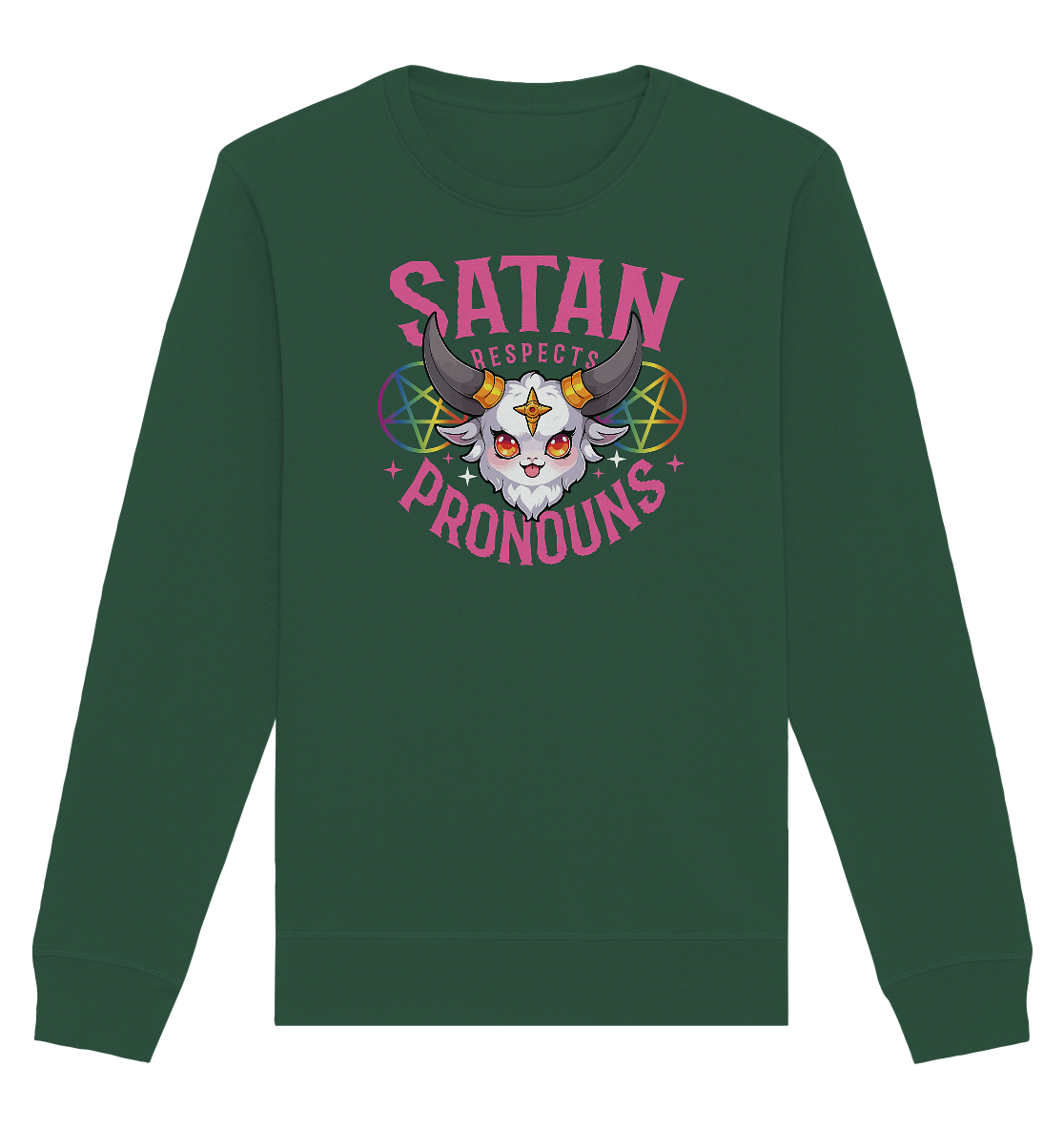 Satan Respects Pronouns - Organic Basic Unisex Sweatshirt