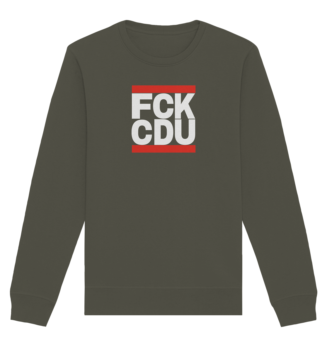 FCK CDU (weiße Schrift) - Organic Basic Unisex Sweatshirt