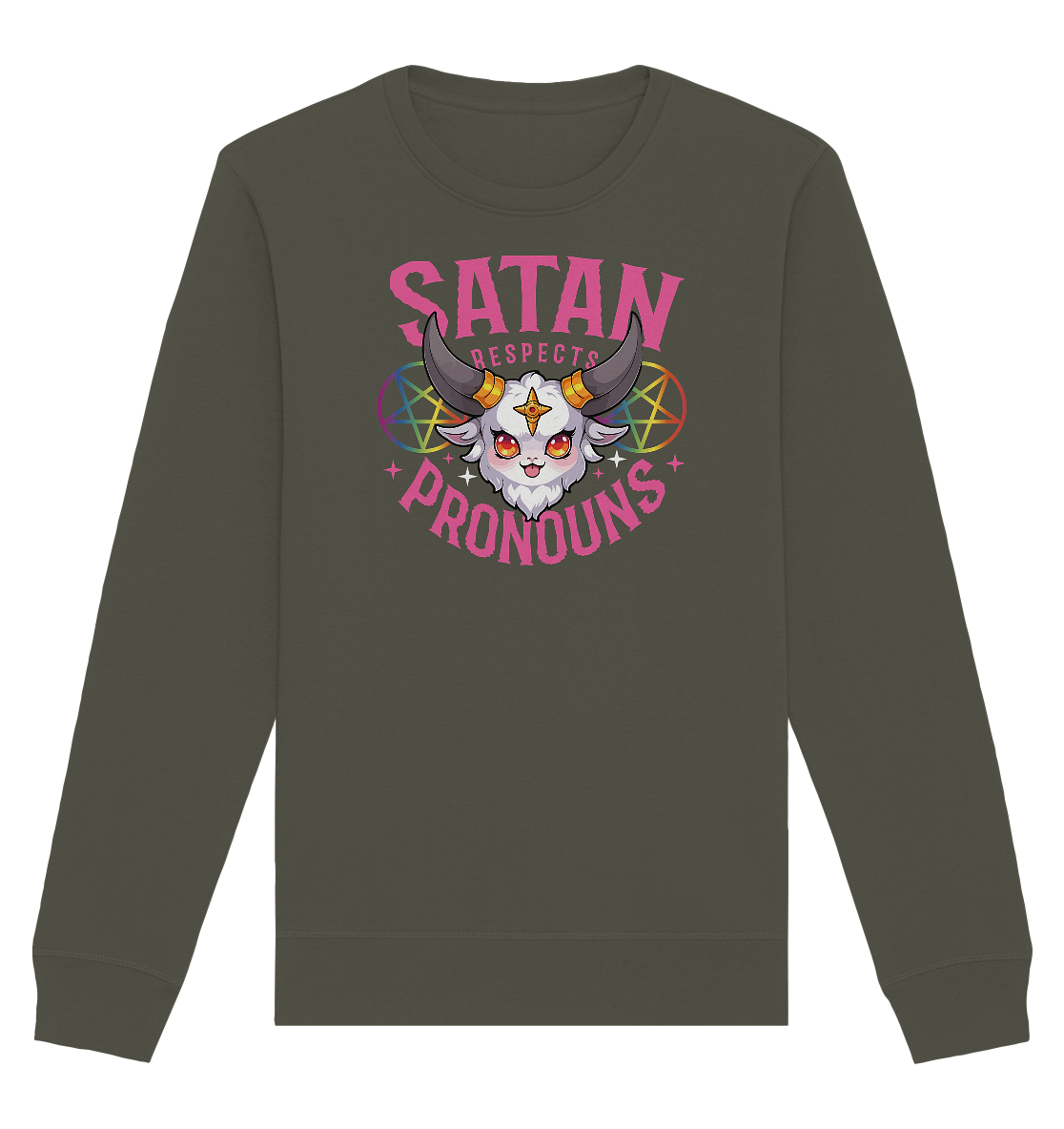 Satan Respects Pronouns - Organic Basic Unisex Sweatshirt