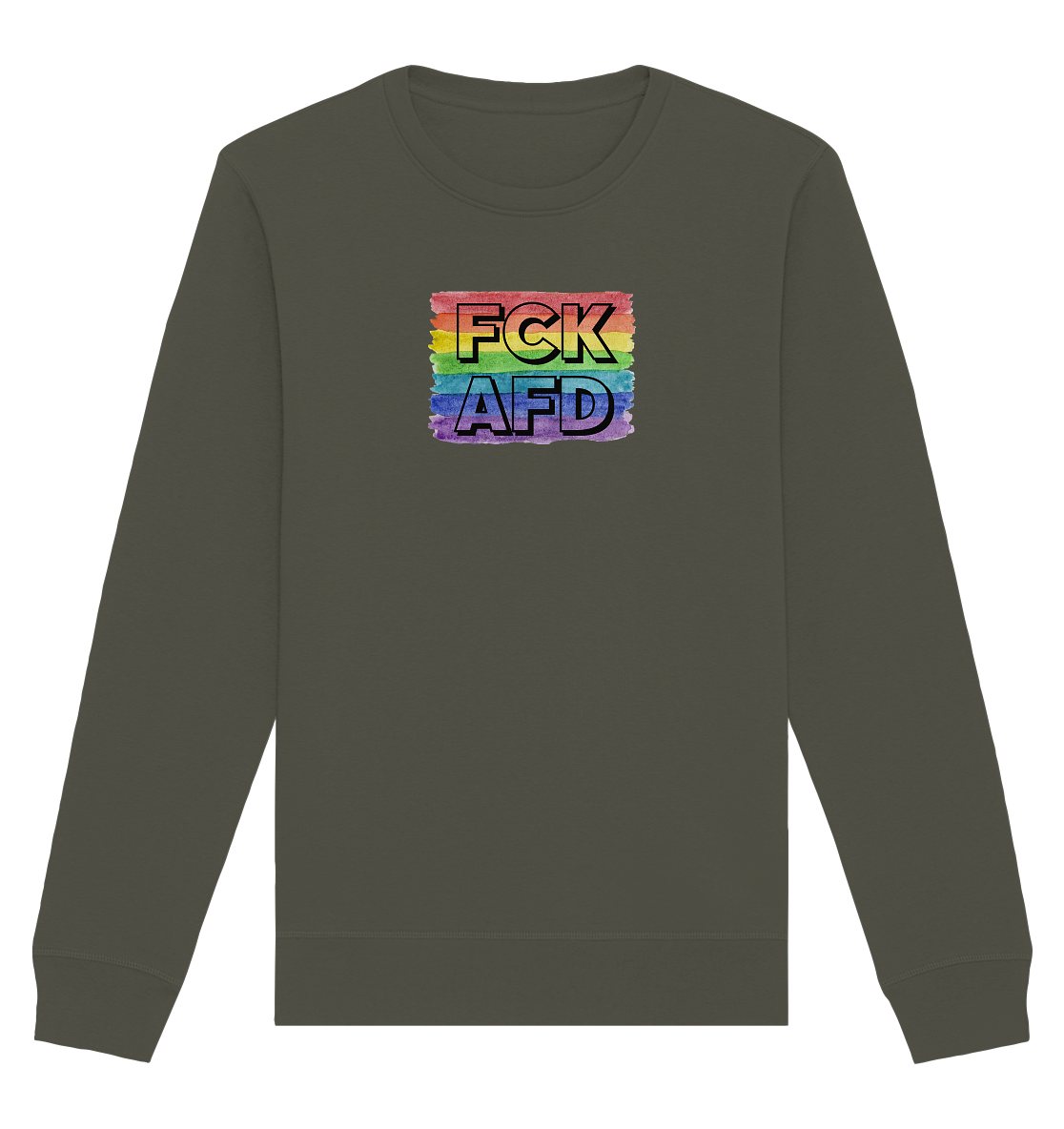 FCK AFD "Rainbow Resistance Edition" - Organic Basic Unisex Sweatshirt