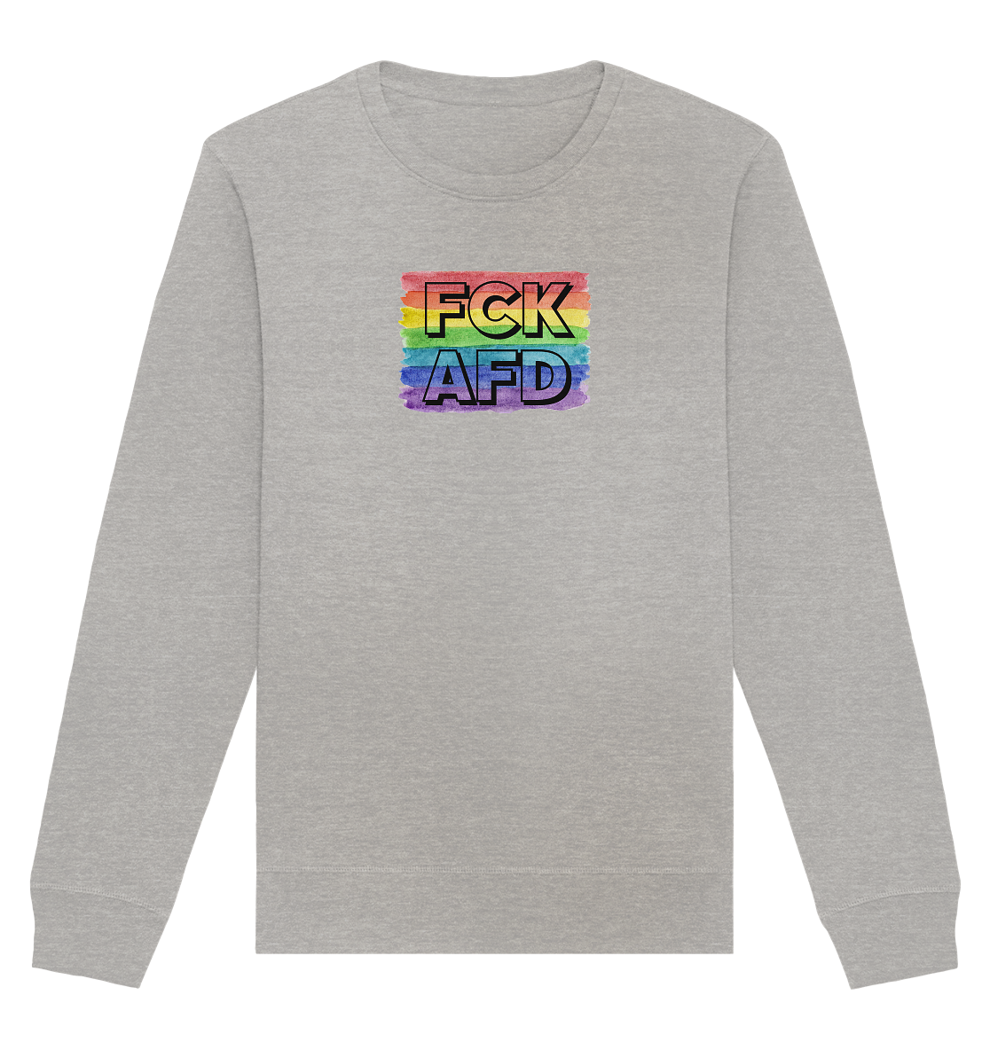 FCK AFD "Rainbow Resistance Edition" - Organic Basic Unisex Sweatshirt