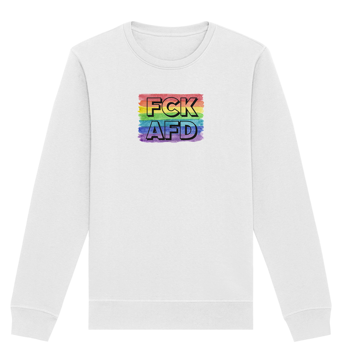 FCK AFD "Rainbow Resistance Edition" - Organic Basic Unisex Sweatshirt