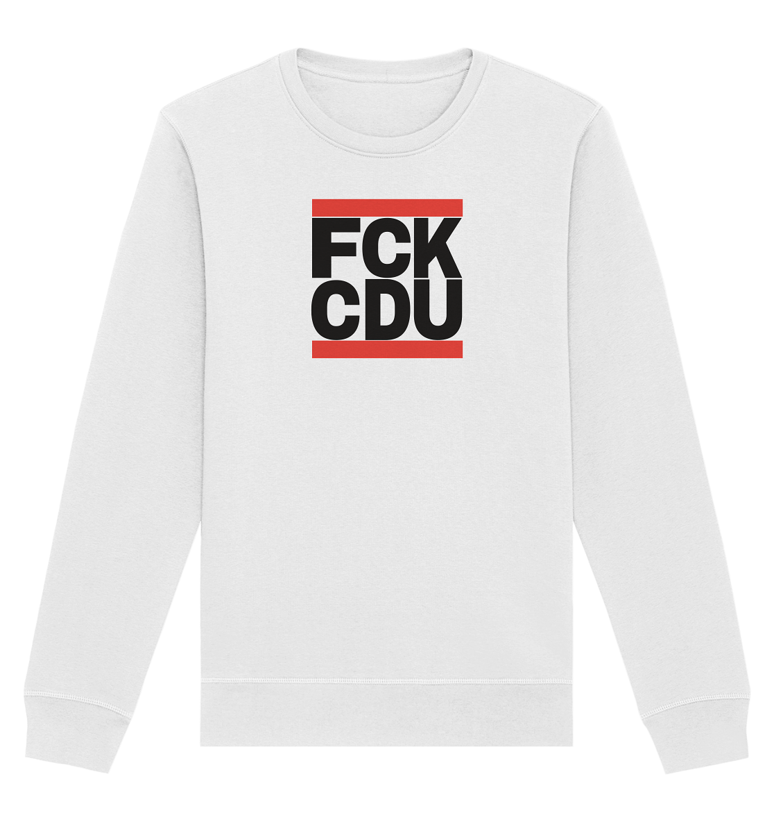 FCK CDU (schwarze Schrift) - Organic Basic Unisex Sweatshirt