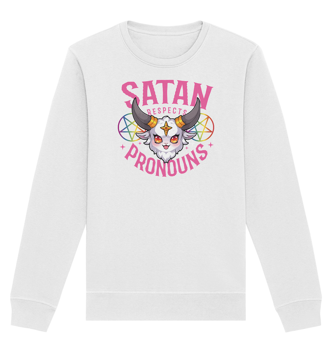 Satan Respects Pronouns - Organic Basic Unisex Sweatshirt