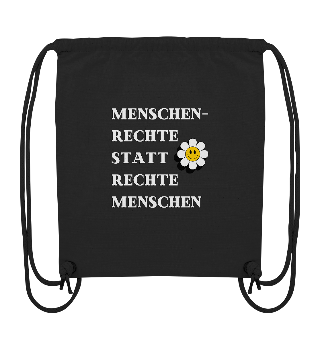 Menschenrechte statt rechte Menschen - Organic Gym-Bag