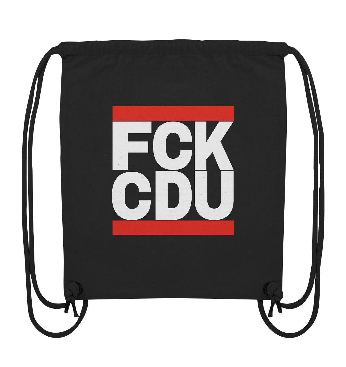 FCK CDU (weiße Schrift) - Organic Gym-Bag