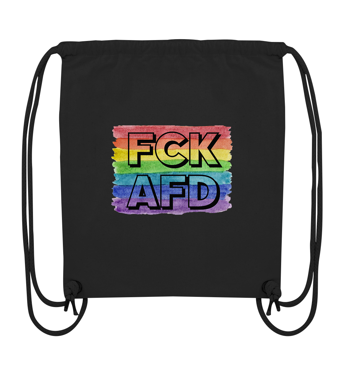 FCK AFD "Rainbow Resistance Edition" - Organic Gym-Bag