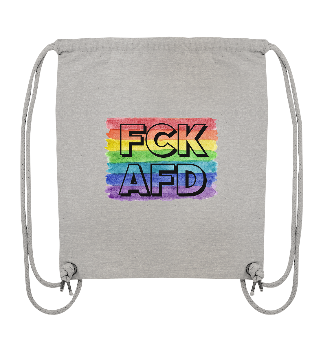 FCK AFD "Rainbow Resistance Edition" - Organic Gym-Bag