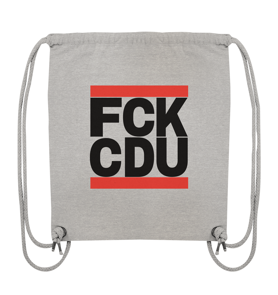 FCK CDU (schwarze Schrift) - Organic Gym-Bag