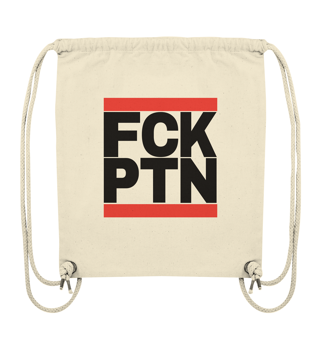 FCK PTN (schwarze Schrift) - Organic Gym-Bag