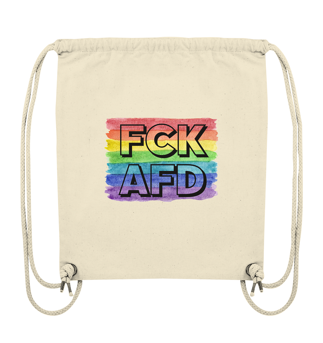 FCK AFD "Rainbow Resistance Edition" - Organic Gym-Bag