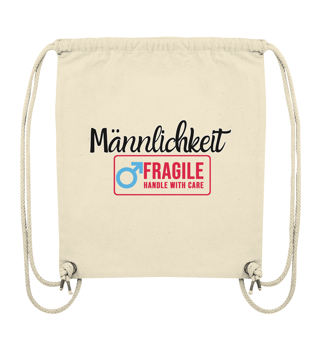 Männlichkeit: Handle with Care Turnbeutel