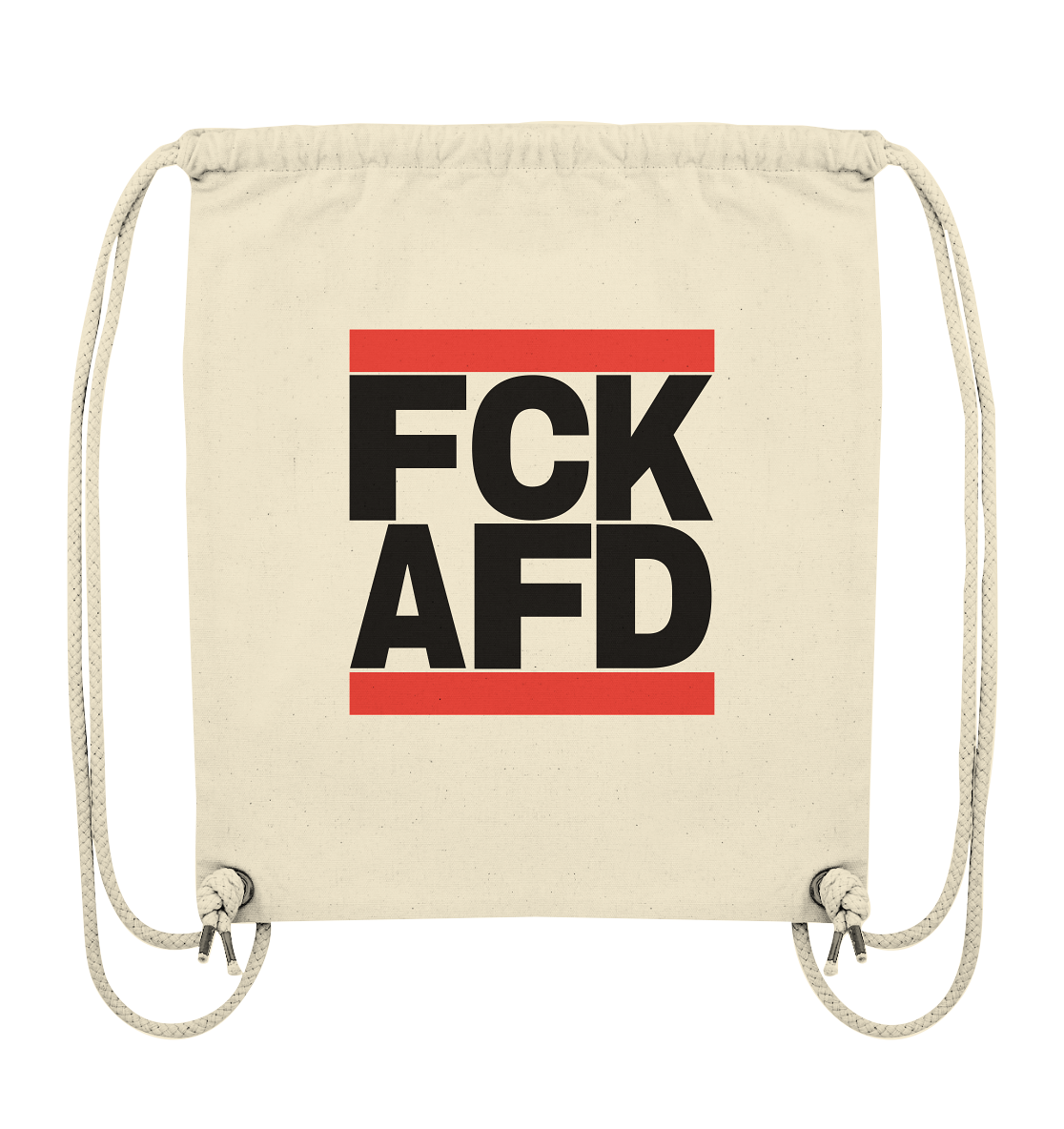 FCK AFD (schwarze Schrift) - Turnbeutel