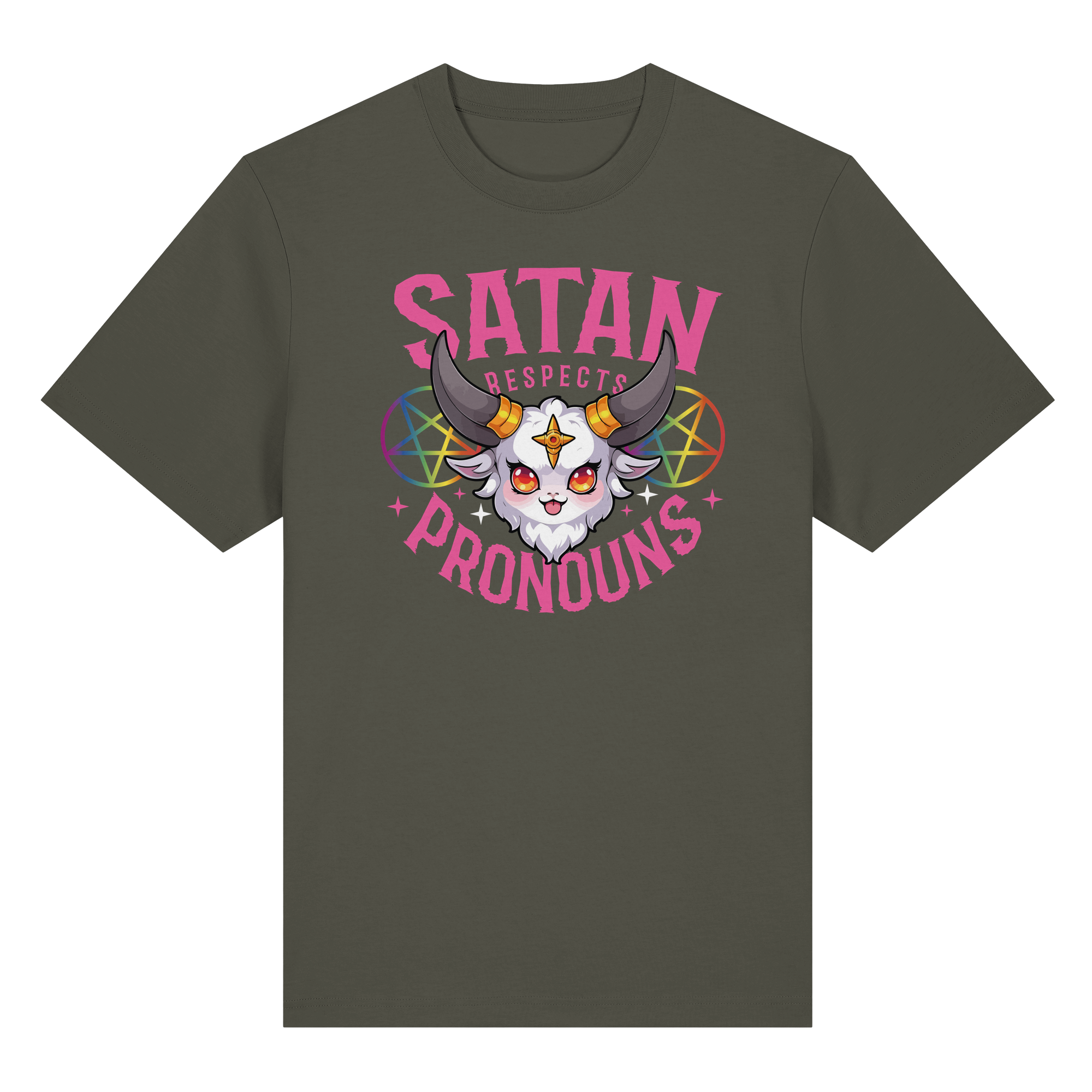 Satan Respects Pronouns - Heavy T-Shirt