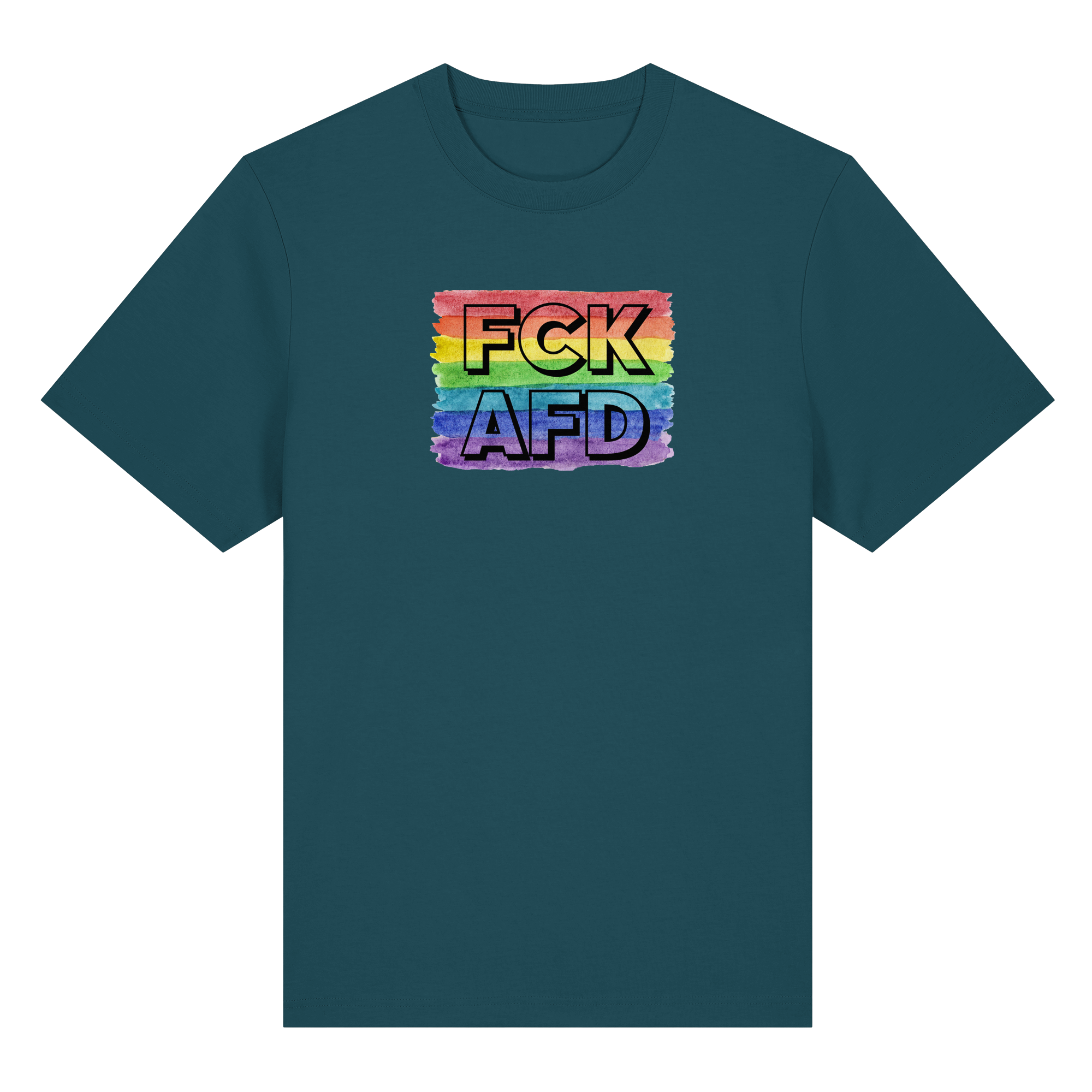 FCK AFD "Rainbow Resistance Edition" - Organic Heavy T-Shirt