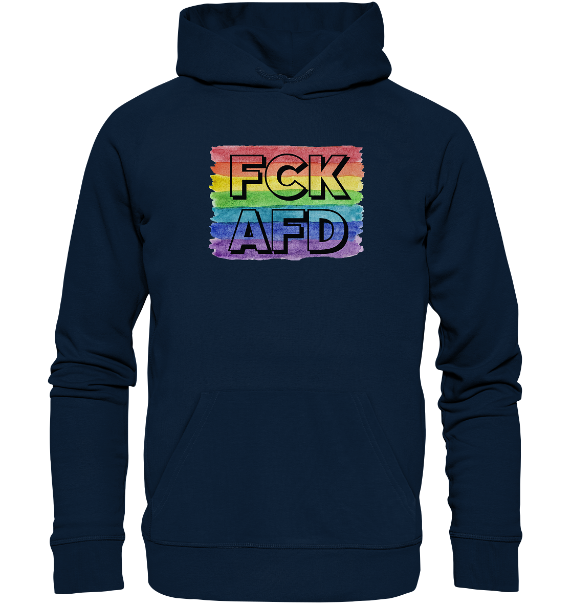 FCK AFD "Rainbow Resistance Edition" - Organic Hoodie