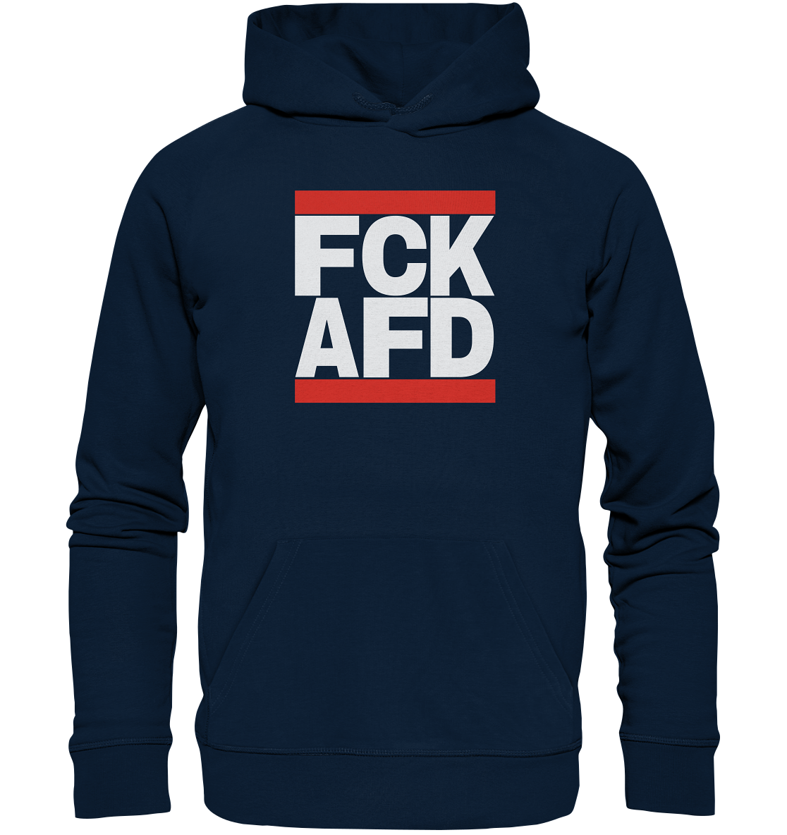 FCK AFD (weiße Schrift) - Bio Hoodie