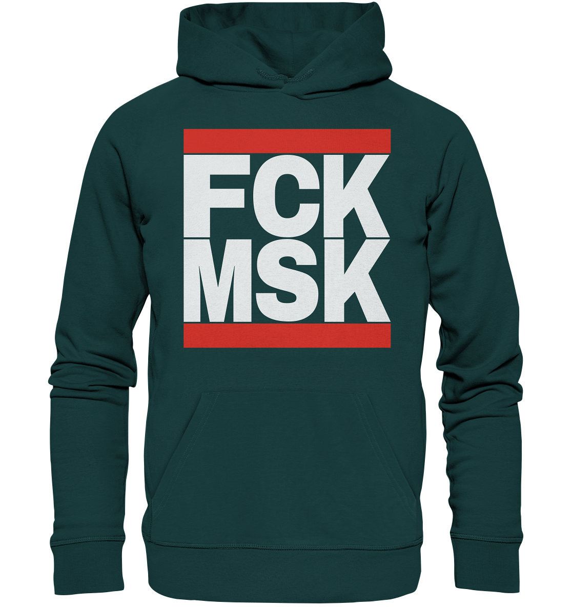 FCK MSK (weiße Schrift) - Bio Hoodie