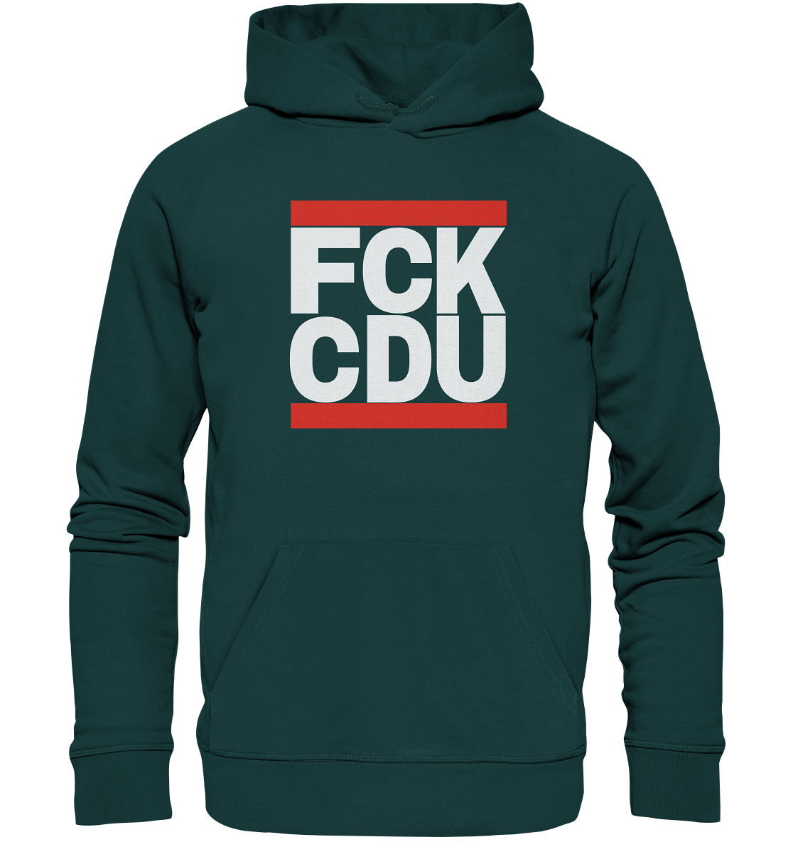 FCK CDU (weiße Schrift) - Organic Hoodie